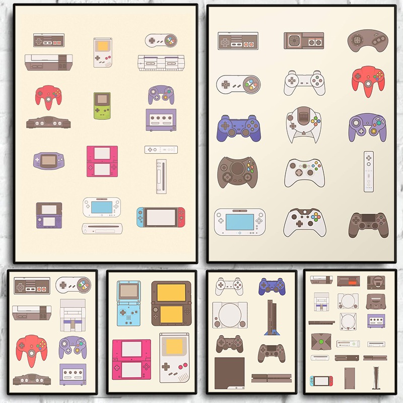 Gaming Console In - Poster Evolusi Perangkat Genggam dan Konsol