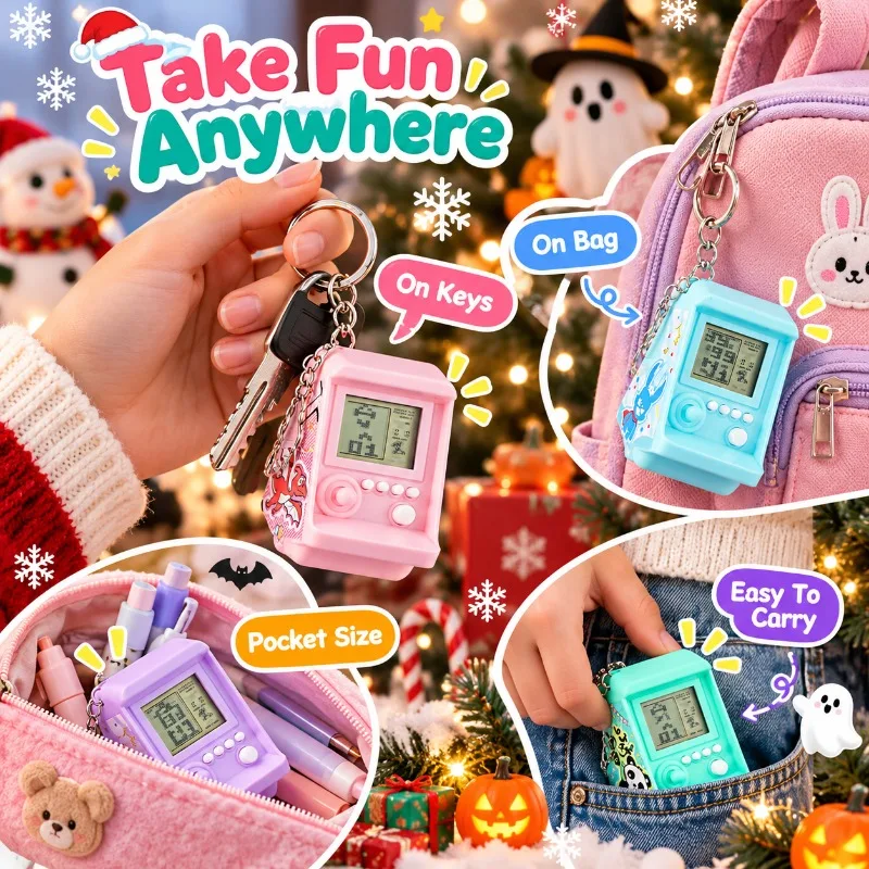Gadget Permainan Arcade Elektr - Gaming Console Keychain ulasan dan harga