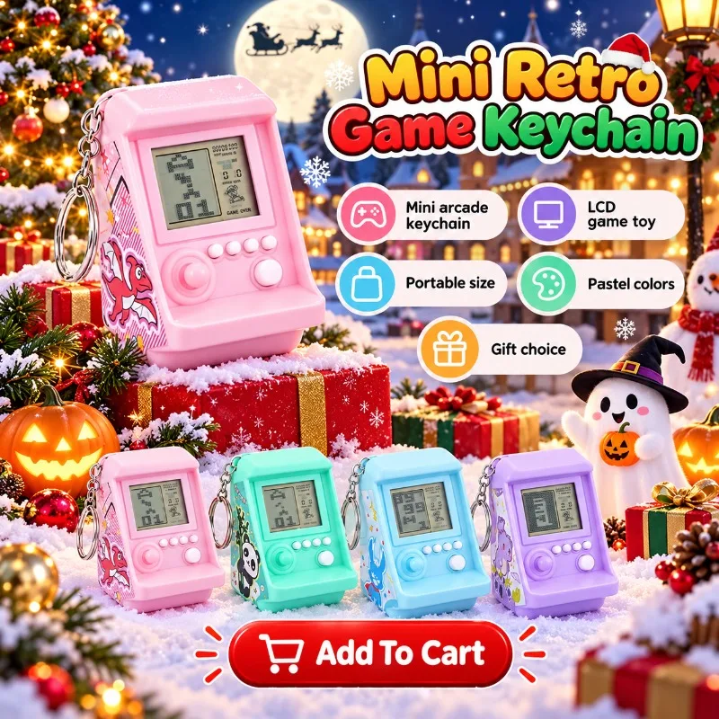 Gadget Permainan Arcade Elektr - Gaming Console Keychain ulasan dan harga